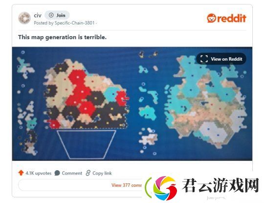 发布不到一周文明7随机地图生成问题引关注