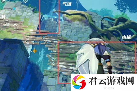 原神林中废墟爬上去方法