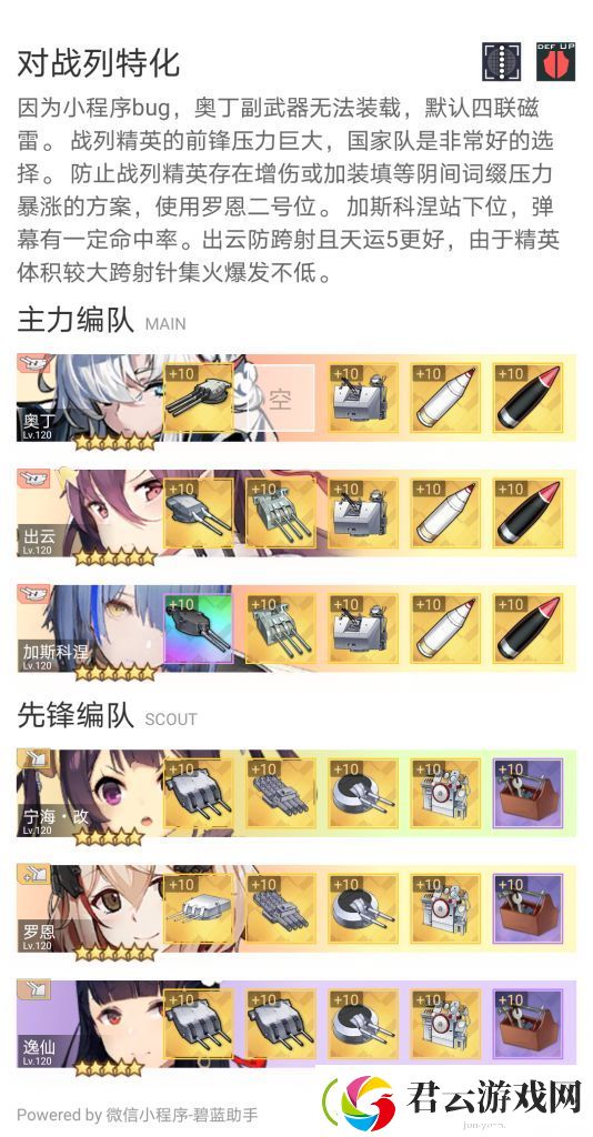 碧蓝航线大世界五队高利用率配置
