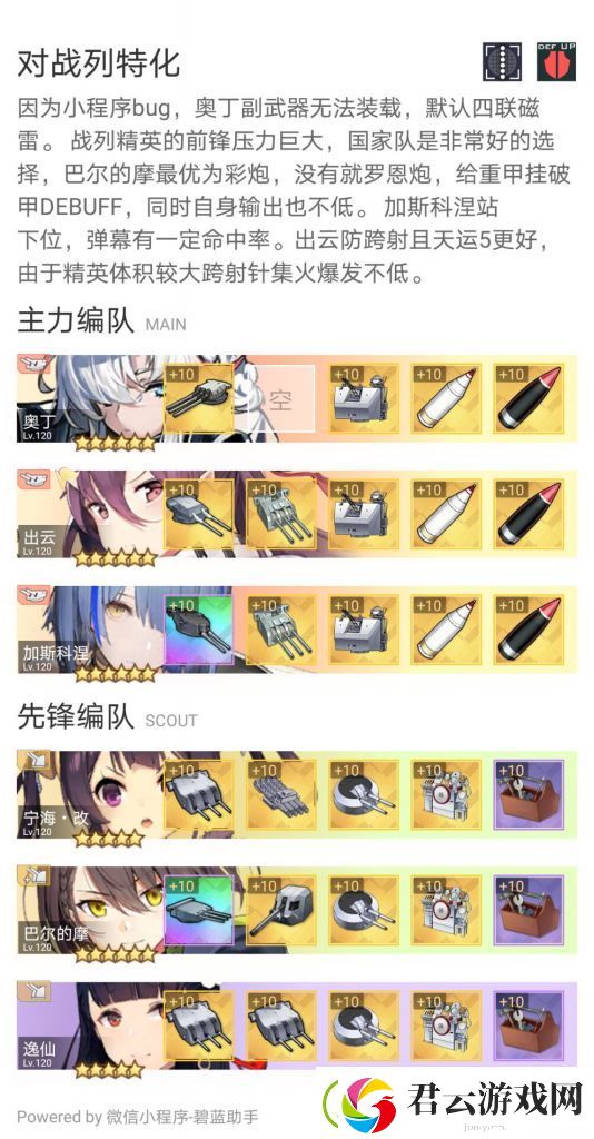 碧蓝航线大世界五队高利用率配置