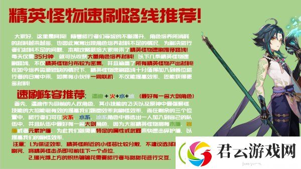 原神精英怪速刷路线推荐-原神攻略