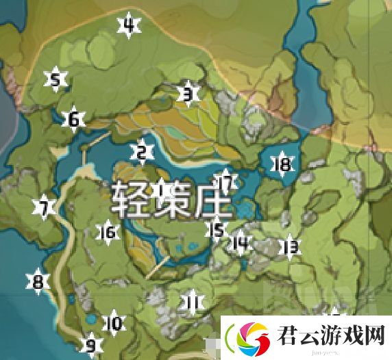 原神轻策庄岩神瞳位置-原神攻略