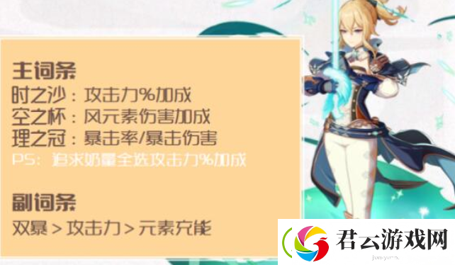 原神琴圣遗物怎么搭配