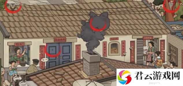 爆梗找茬王大院找猫怎么过