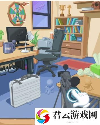 《疯狂爆梗王》狙击手射击场景中隐藏的小人通关攻略
