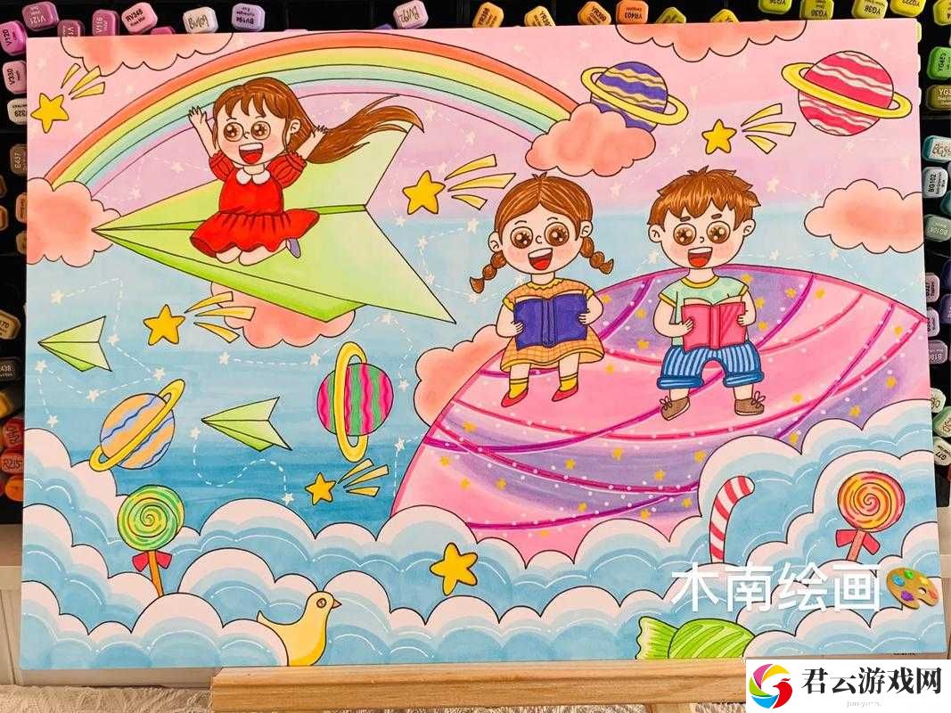 幼儿园小朋友创意画画作品展示：五彩斑斓的童年梦想与艺术天赋的完美结合