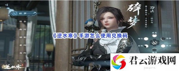 逆水寒手游怎么使用兑换码猫扑攻略