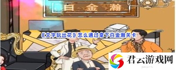 文字玩出花怎么通过拿下白金瀚关卡猫扑攻略