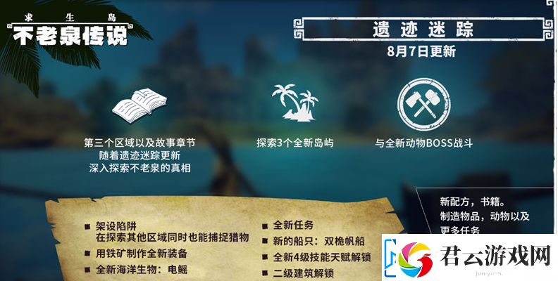 求生岛不老泉传说铁岛怎么过