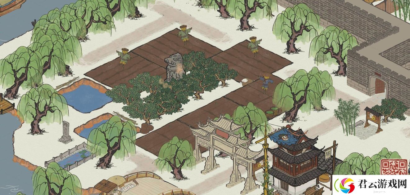 江南百景图全绿布局怎么摆