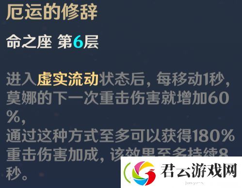原神莫娜命之座效果介绍