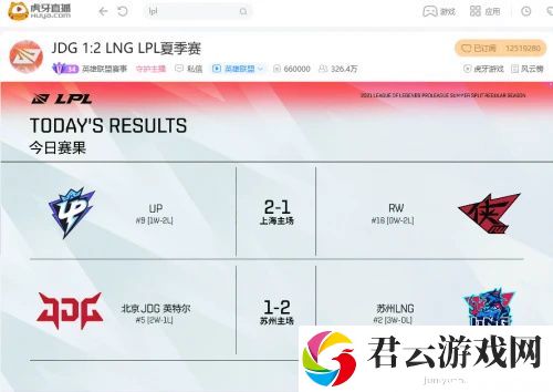 虎牙直播LPL：阿乐大圣大闹天宫一锤定音，LNG险胜JDG豪取三连胜